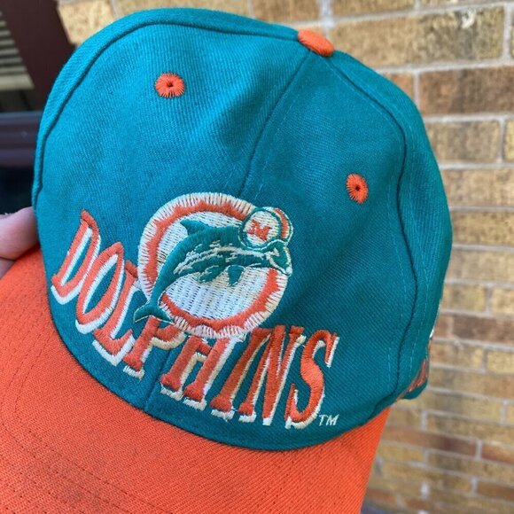 Vintage Miami Dolphins Embroidered NFL Baseball Hat Blue - Picture 6 of 11